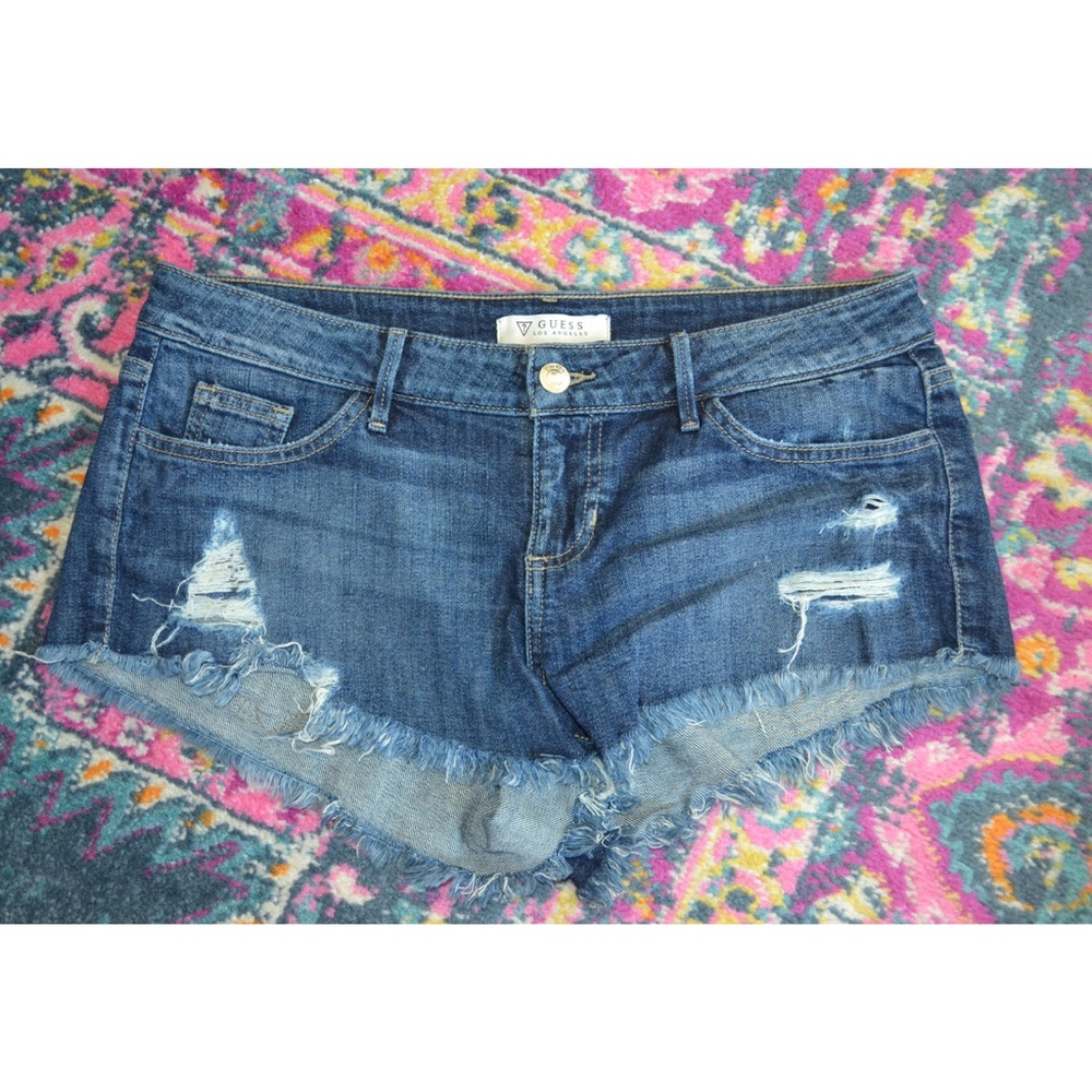 Vintage Guess Low Rise Cut Off Denim